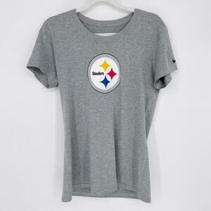 Nike NFL Team Pittsburgh Steelers Baby Tee T-Shirt Women's Crew Neck‎ Dry Fit